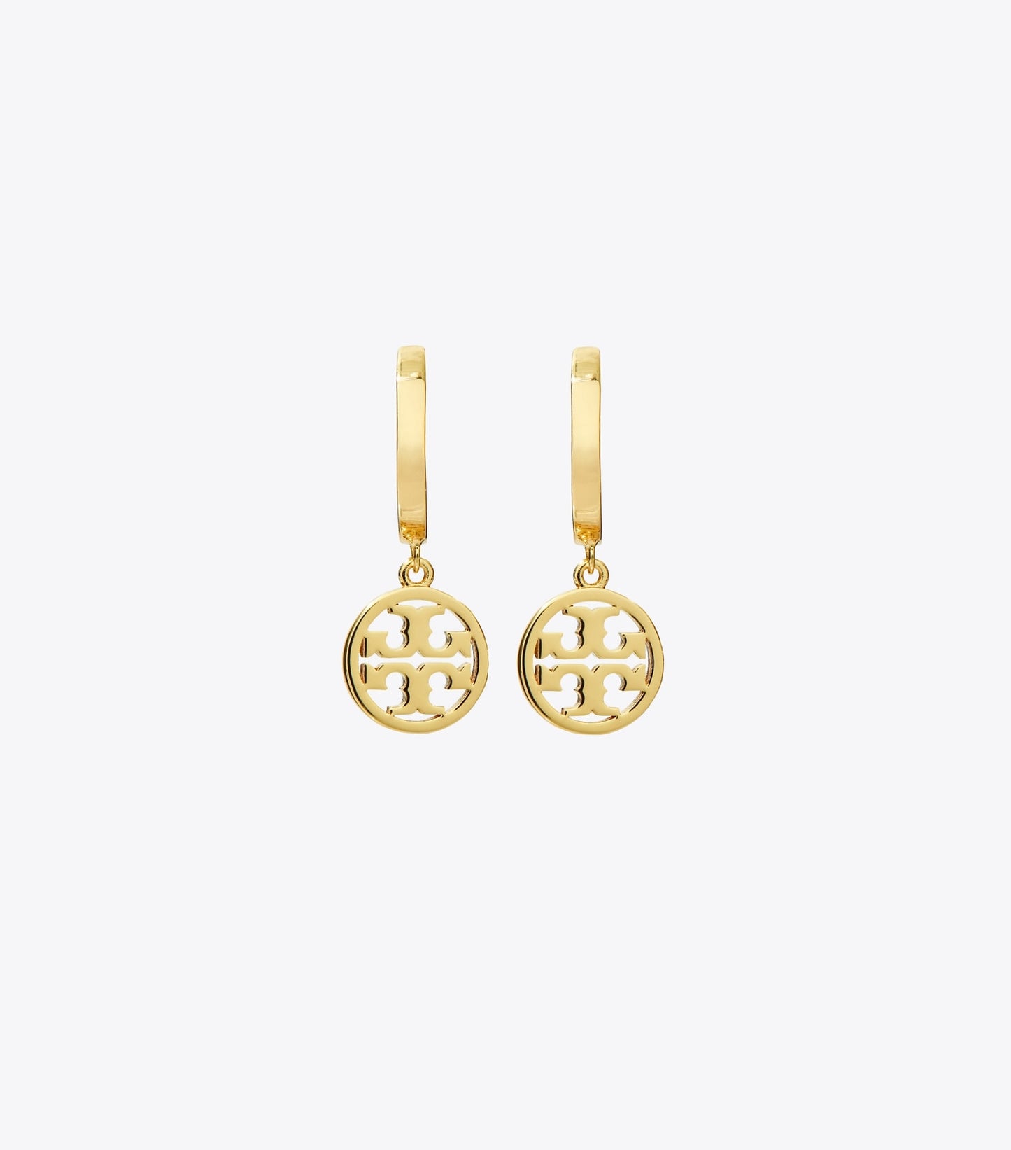 Tory Burch Icon Huggie Hoop Earrings - Tory Gold