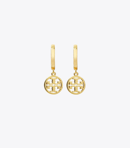 Tory Burch Icon Huggie Hoop Earrings - Tory Gold
