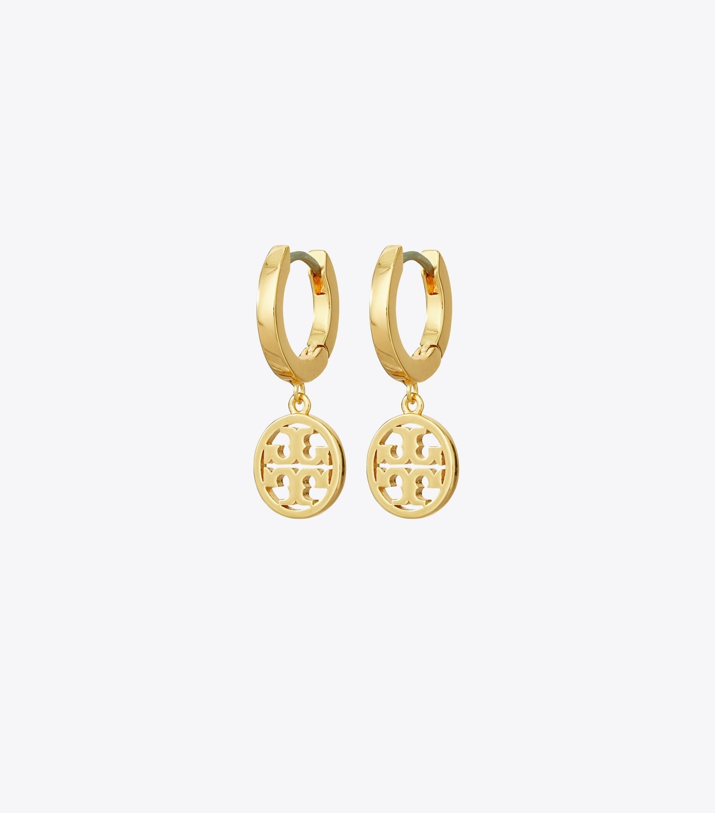Tory Burch Icon Huggie Hoop Earrings - Tory Gold