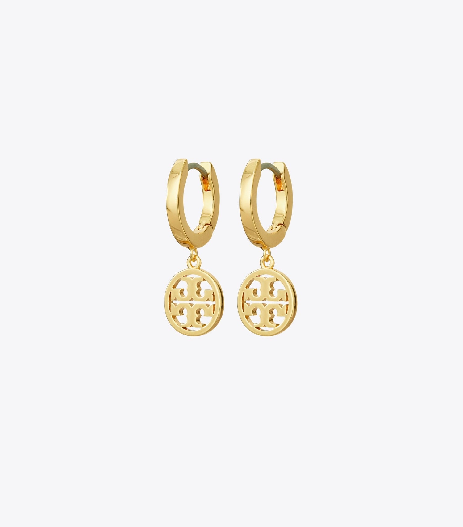 Tory Burch Icon Huggie Hoop Earrings - Tory Gold
