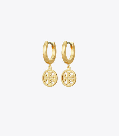 Tory Burch Icon Huggie Hoop Earrings - Tory Gold