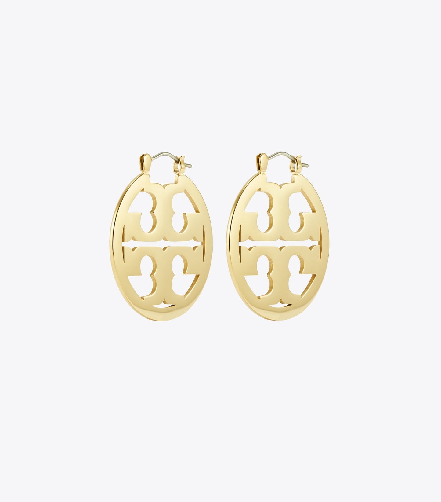 Tory Burch Small Icon Hoop Earrings - Tory Gold