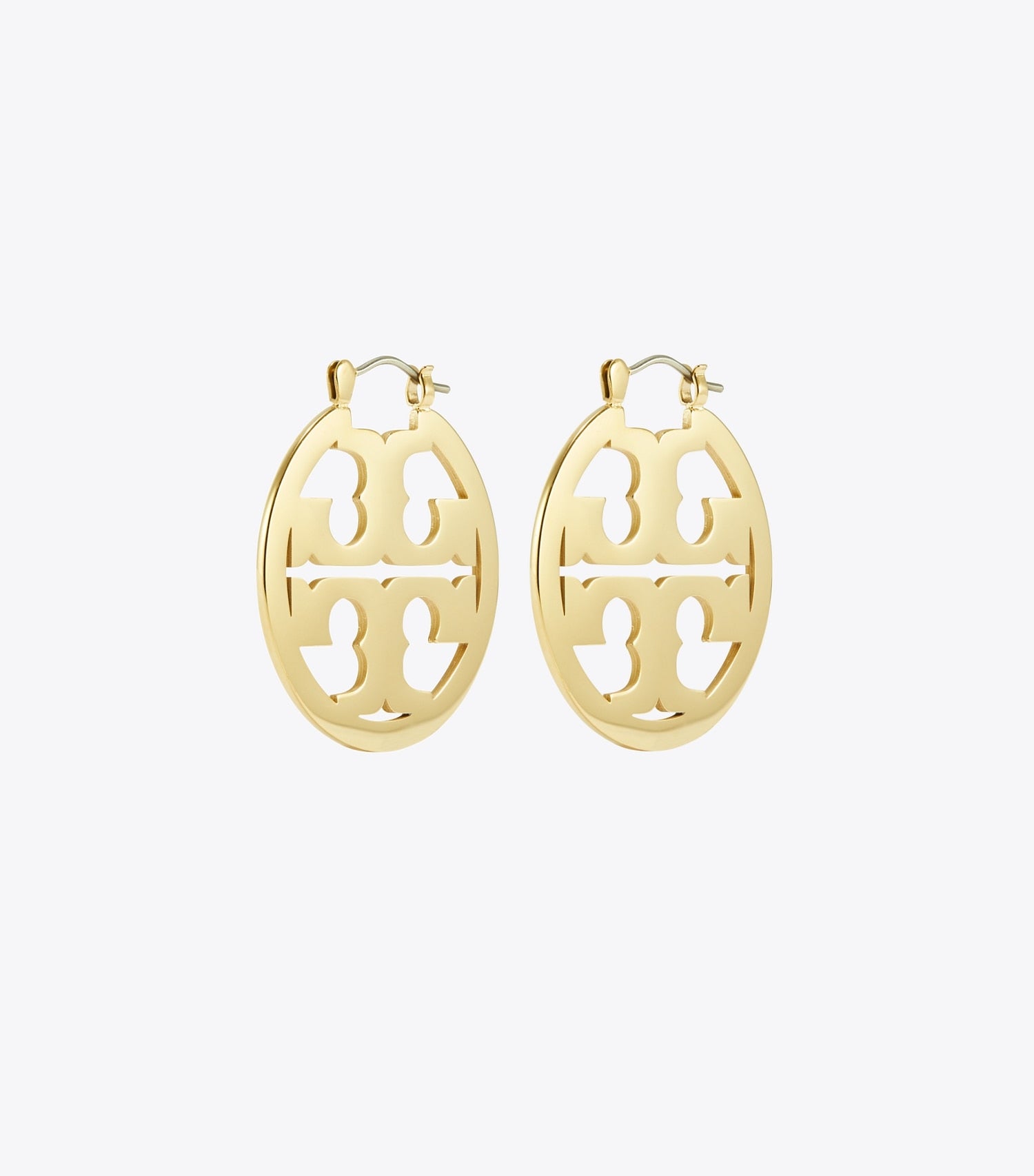 Tory Burch Small Icon Hoop Earrings - Tory Gold