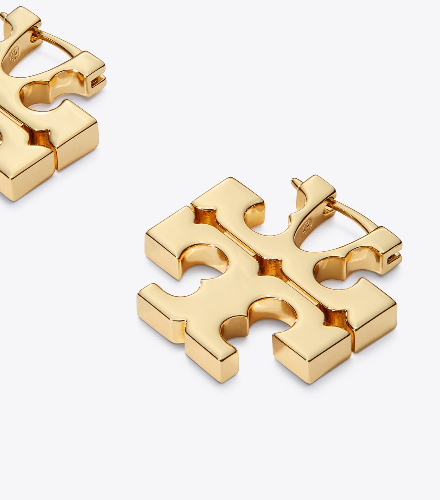 Tory Burch Icon Hoop Earrings - Tory Gold
