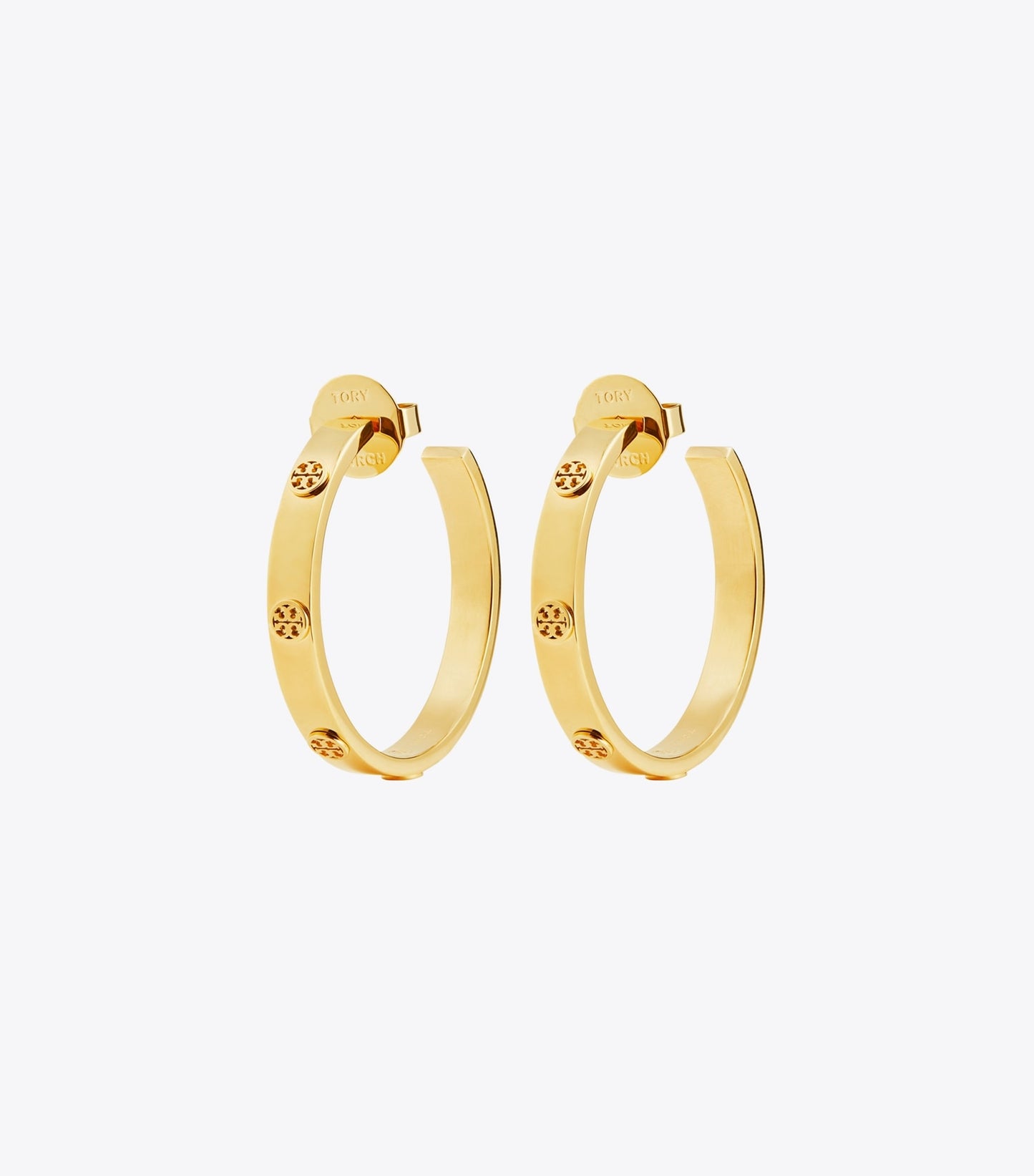 Tory Burch Icon Hoop Earrings - Tory Gold