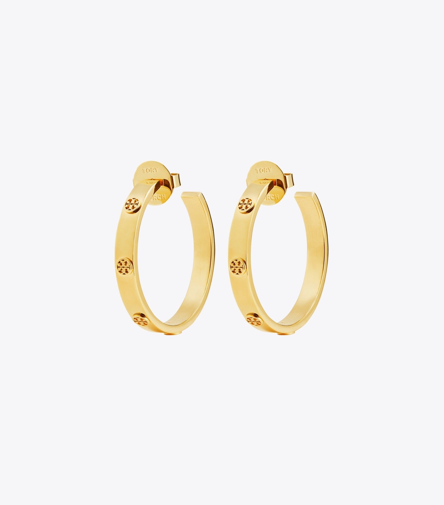 Tory Burch Icon Hoop Earrings - Tory Gold