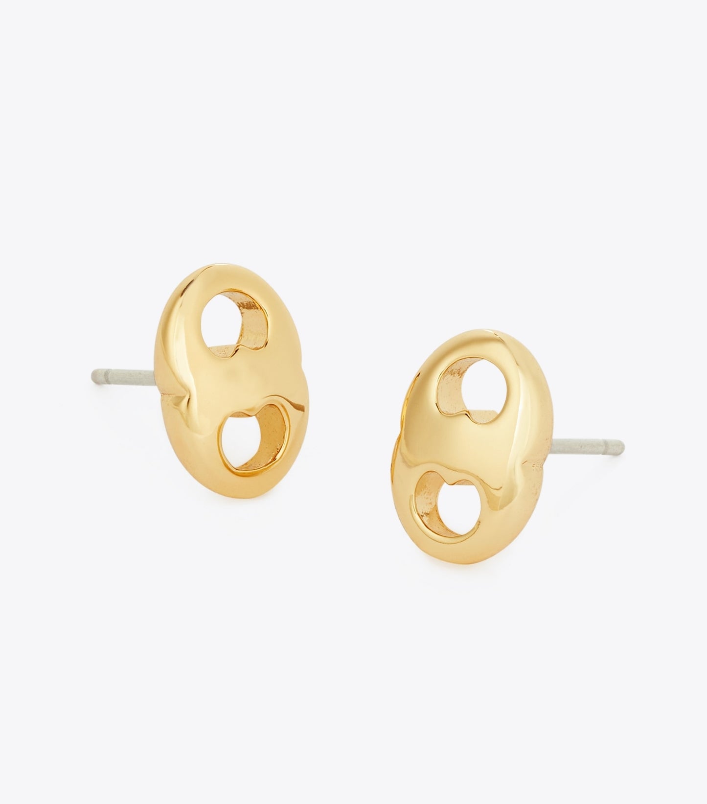 Tory Burch Gemini Stud Earrings - Light Brass