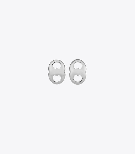 Tory Burch Gemini Stud Earrings - Light Silver