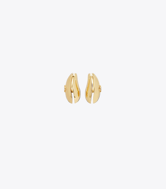 Tory Burch Small Pierced Earrings - Light Brass