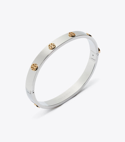 Tory Burch Icon Hinge Bracelet - Tory Silver / Tory Gold