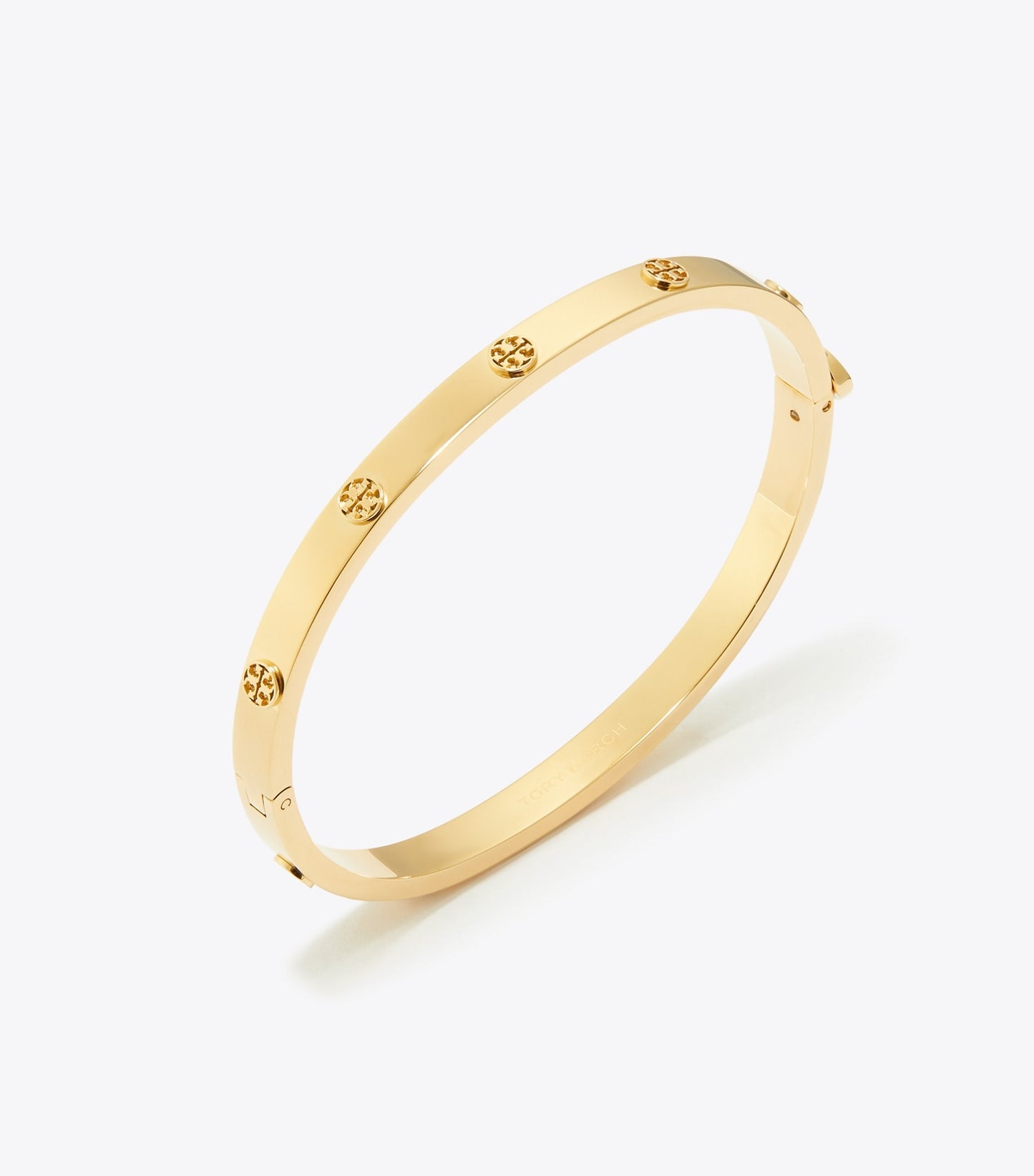 Tory Burch Thin Icon Hinge Bracelet - Tory Gold
