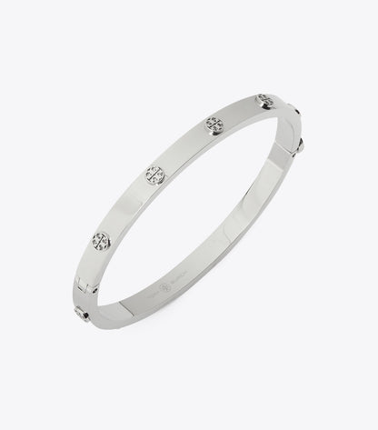 Tory Burch Icon Thin Hinge Bracelet - Tory Silver