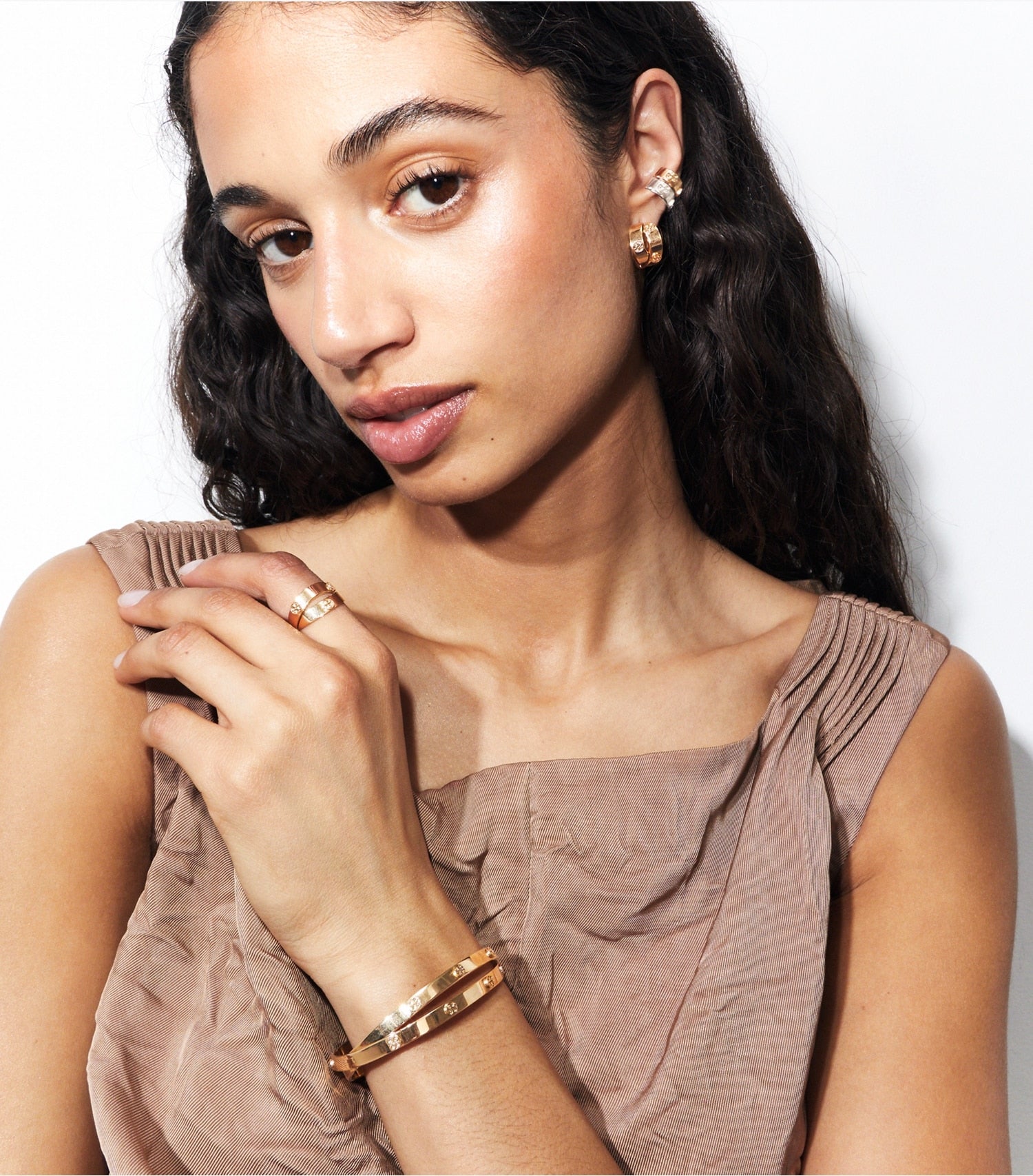 Tory Burch Icon Double Bracelet - Tory Gold / Tory Silver