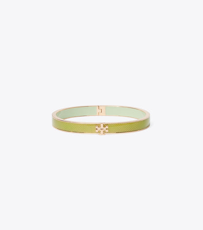 Tory Burch Medium Icon Guilloché Enamel Bracelet - Rose Gold / Mint