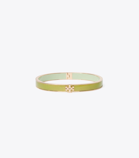 Tory Burch Medium Icon Guilloché Enamel Bracelet - Rose Gold / Mint