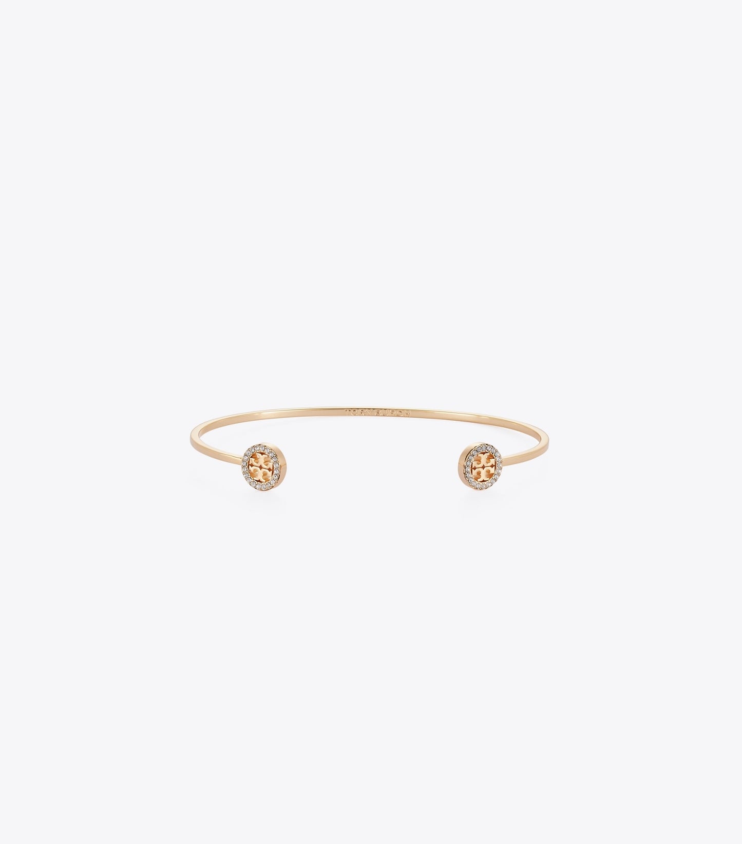 Tory Burch Icon Pavé Flex Cuff - Tory Gold / Crystal