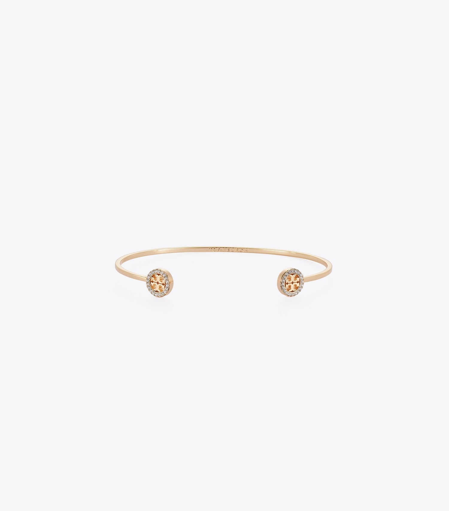 Tory Burch Icon Pavé Flex Cuff - Tory Gold / Crystal