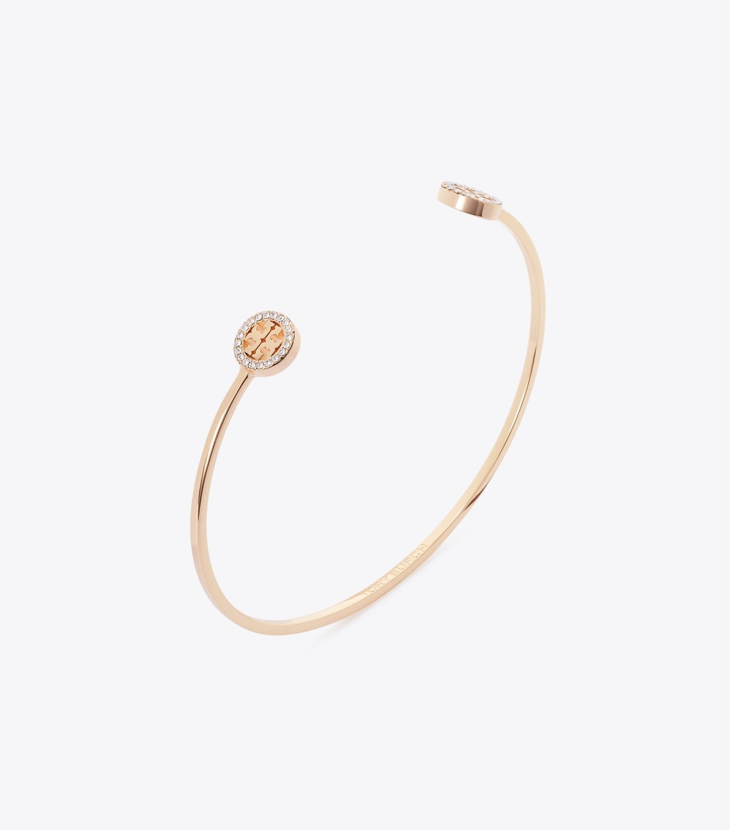 Tory Burch Icon Pavé Flex Cuff - Tory Gold / Crystal