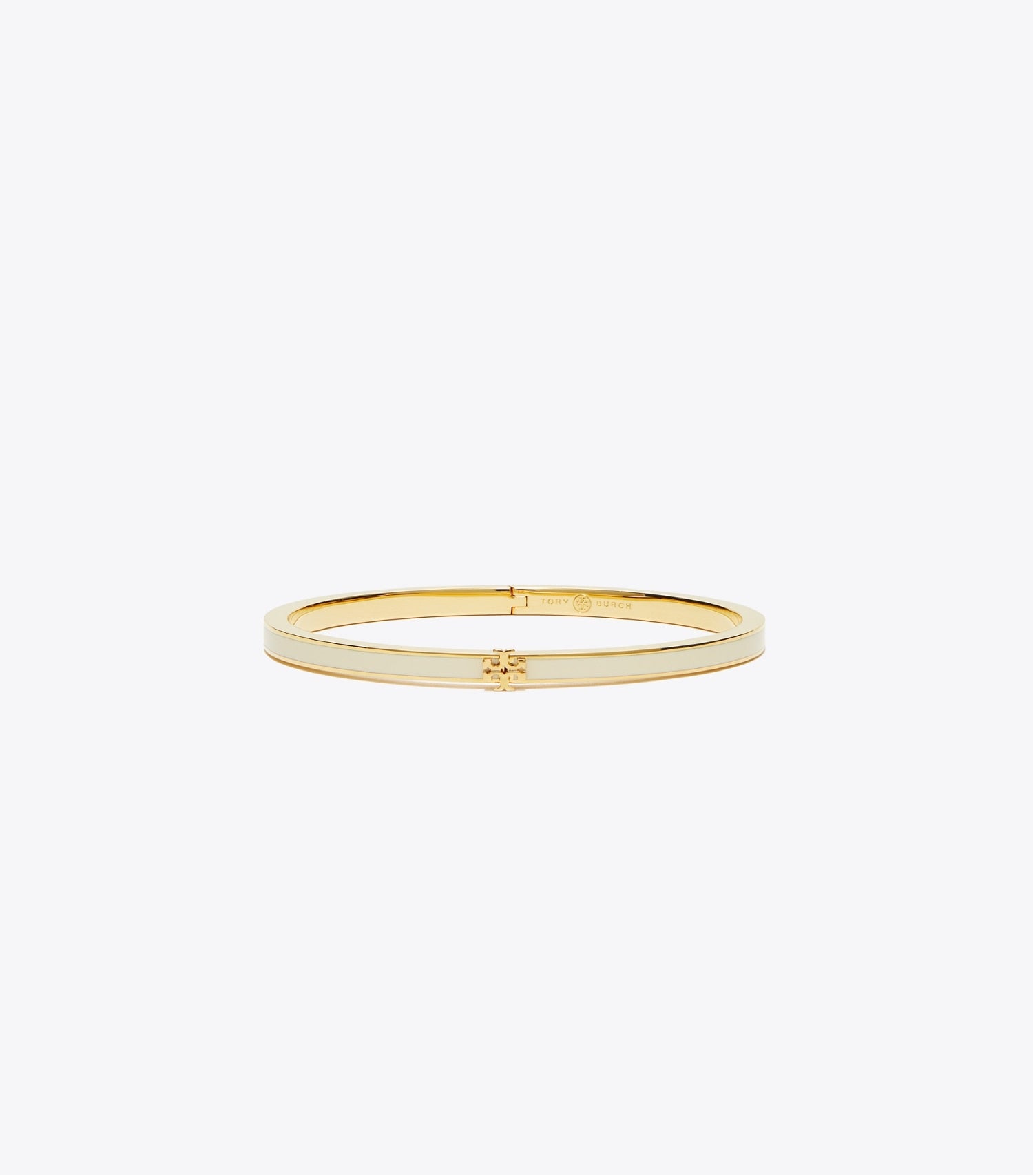 Tory Burch Icon Thin Enamel Bracelet - Tory Gold / New Ivory