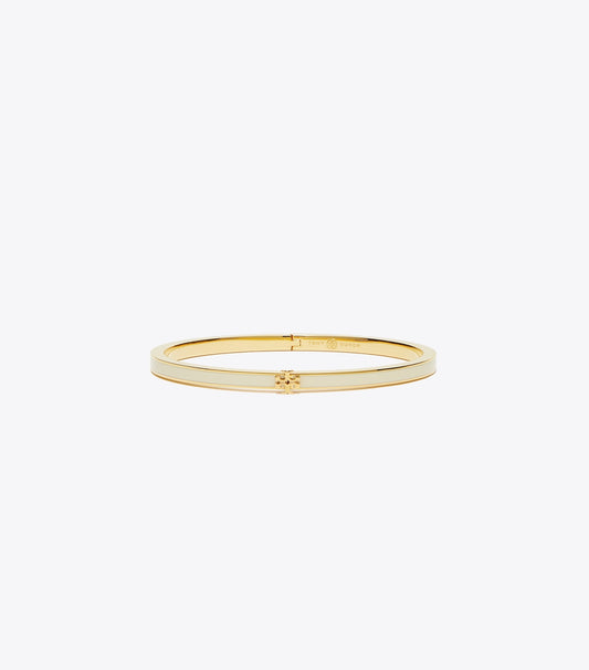 Tory Burch Icon Thin Enamel Bracelet - Tory Gold / New Ivory