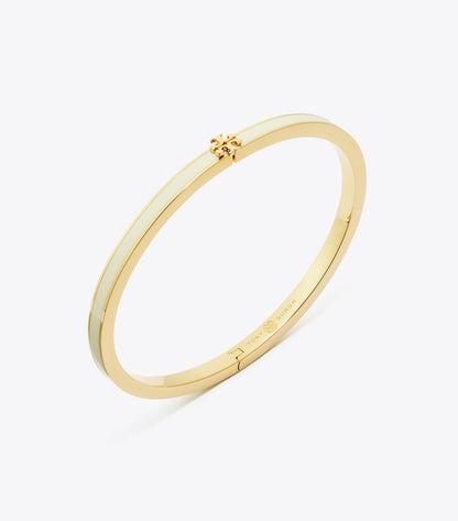 Tory Burch Icon Thin Enamel Bracelet - Tory Gold / New Ivory