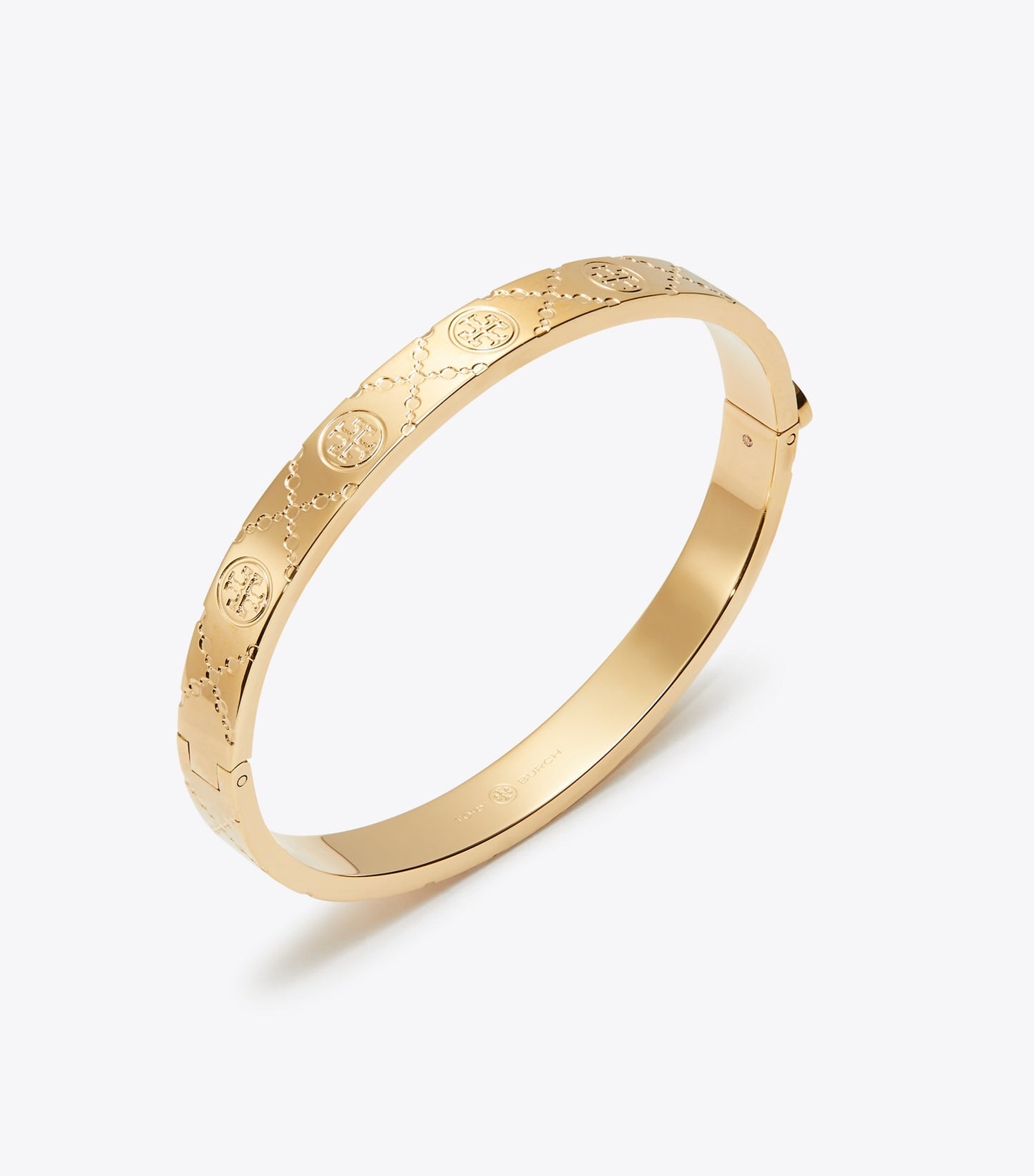 Tory Burch Icon T Monogram Hinge Bracelet - Tory Gold
