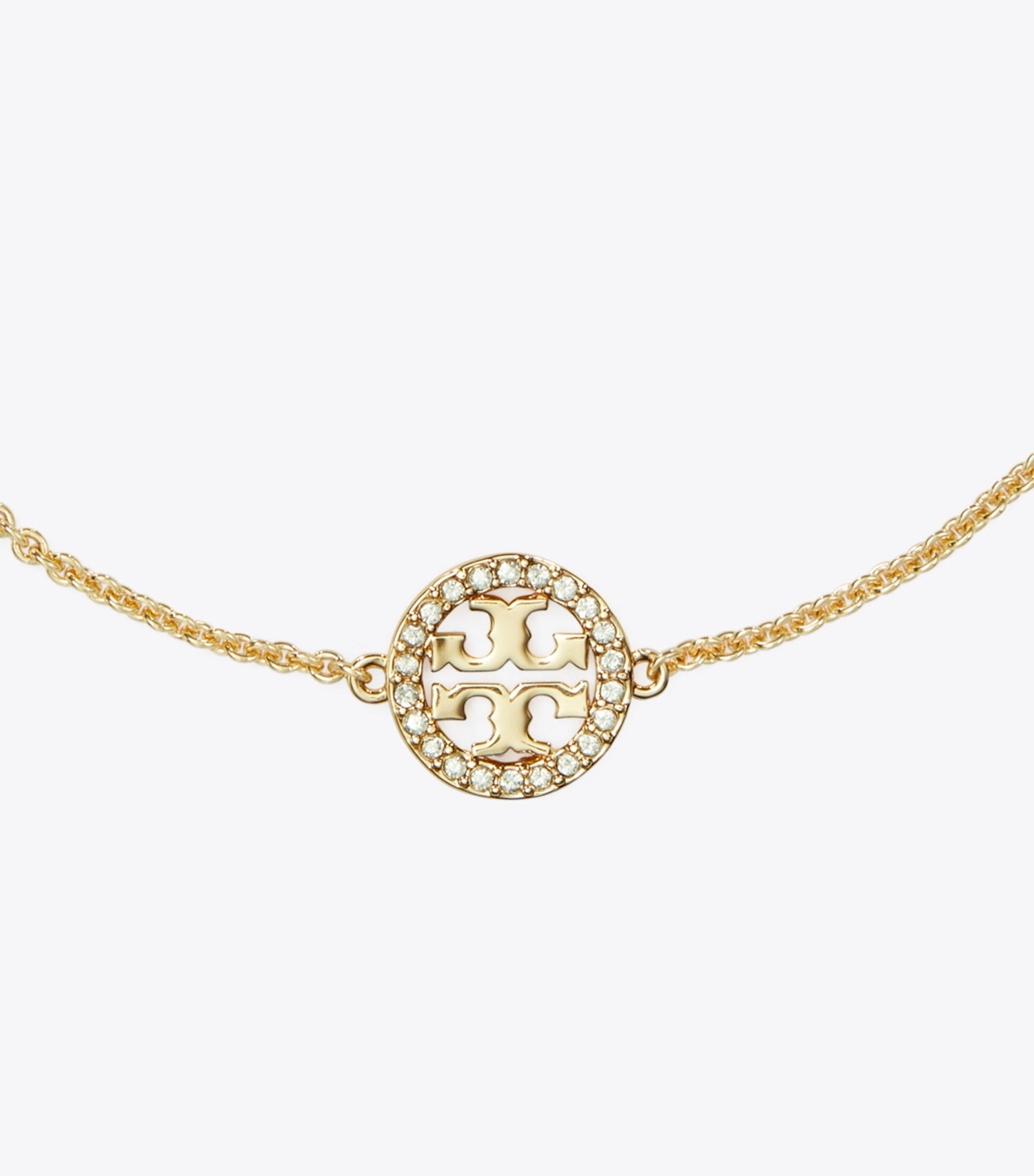 Tory Burch Icon Pavé Chain Bracelet - Tory Gold / Crystal