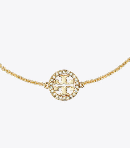 Tory Burch Icon Pavé Chain Bracelet - Tory Gold / Crystal