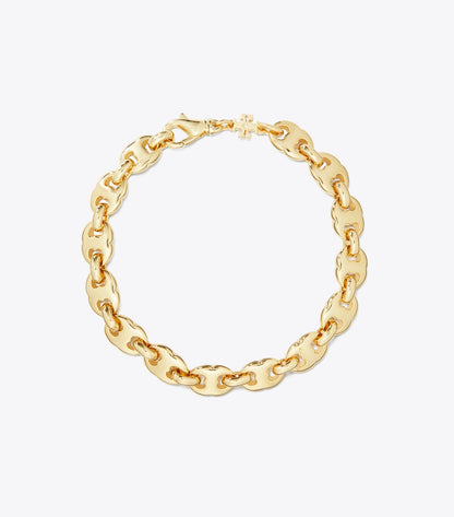 Tory Burch Gemini Link Delicate Bracelet - Light Brass