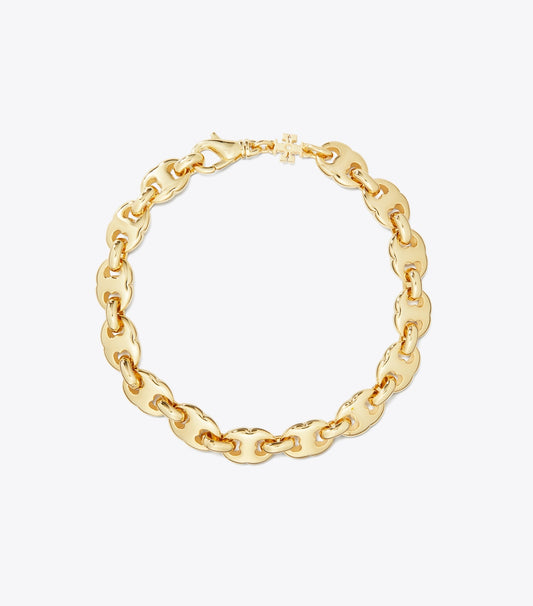 Tory Burch Gemini Link Delicate Bracelet - Light Brass