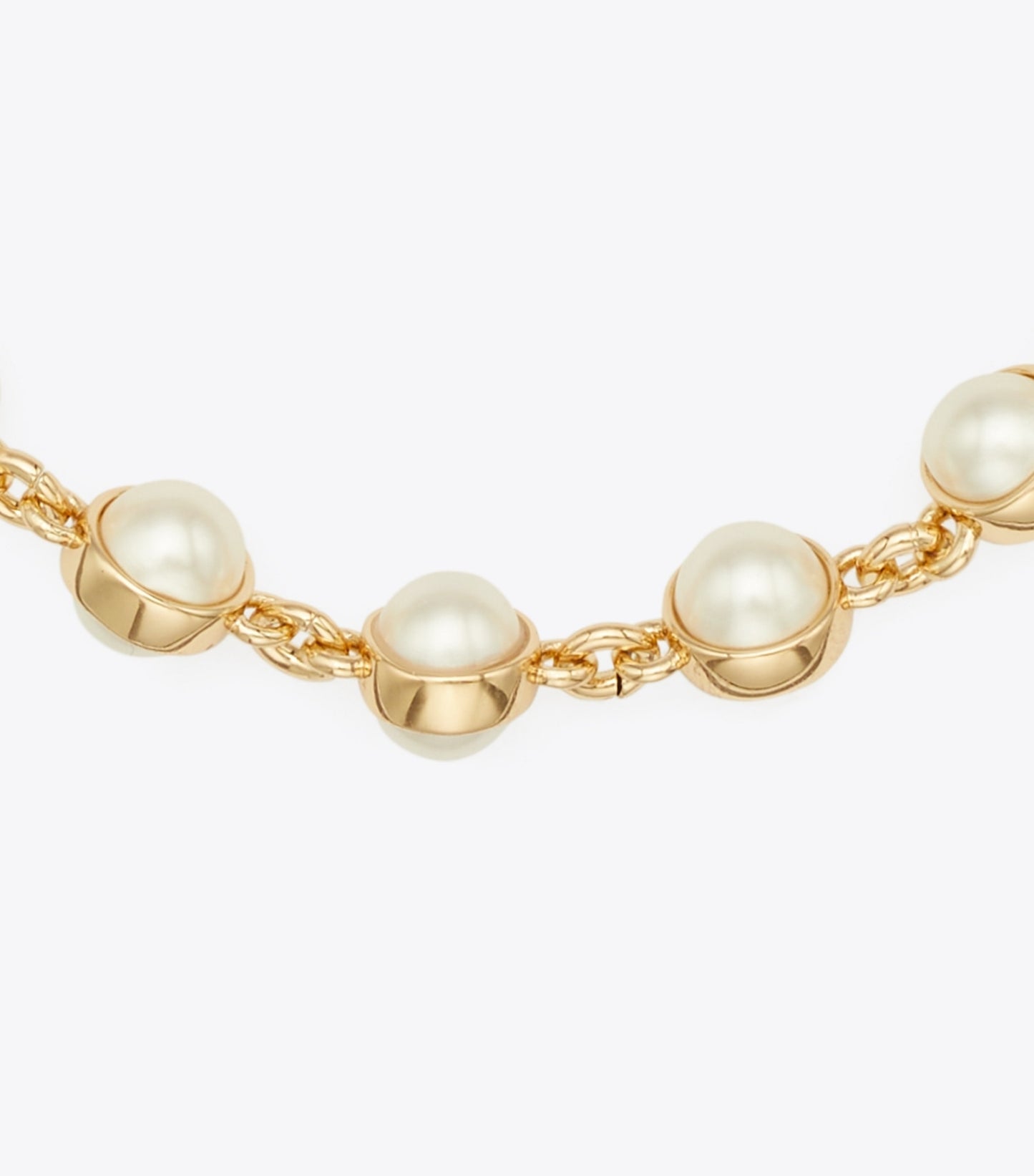 Tory Burch Moondance Pearl Bracelet - Light Brass / Ivory