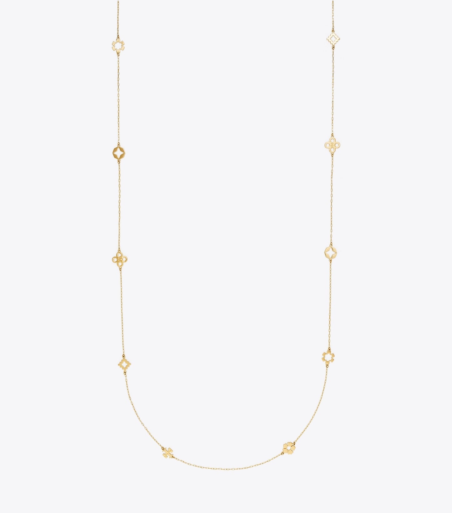 Tory Burch Forget Me Not Long Necklace - Tory Gold