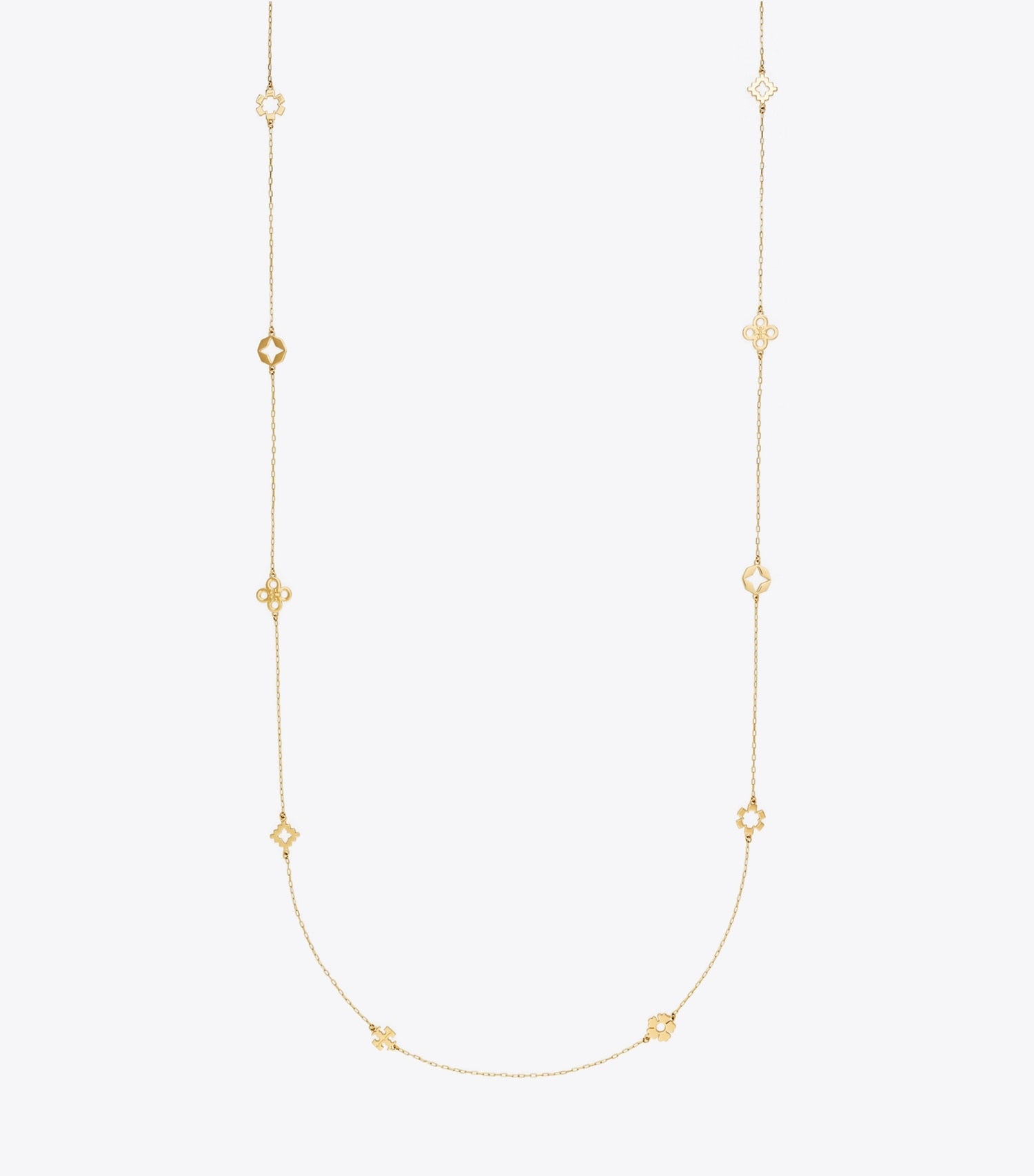 Tory Burch Forget Me Not Long Necklace - Tory Gold