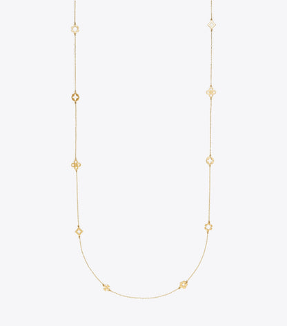 Tory Burch Forget Me Not Long Necklace - Tory Gold