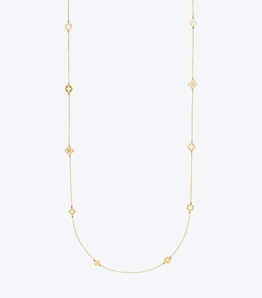 Tory Burch Forget Me Not Long Necklace - Tory Gold