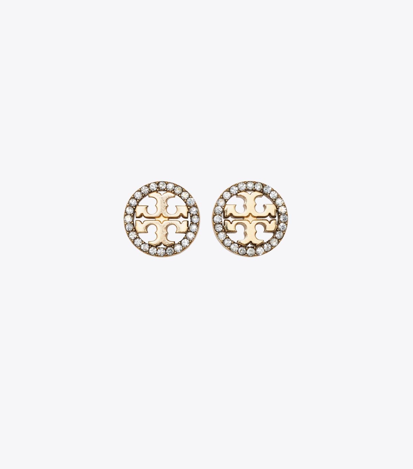 Tory Burch Icon Pavé Necklace and Earring Set - Tory Gold / Crystal