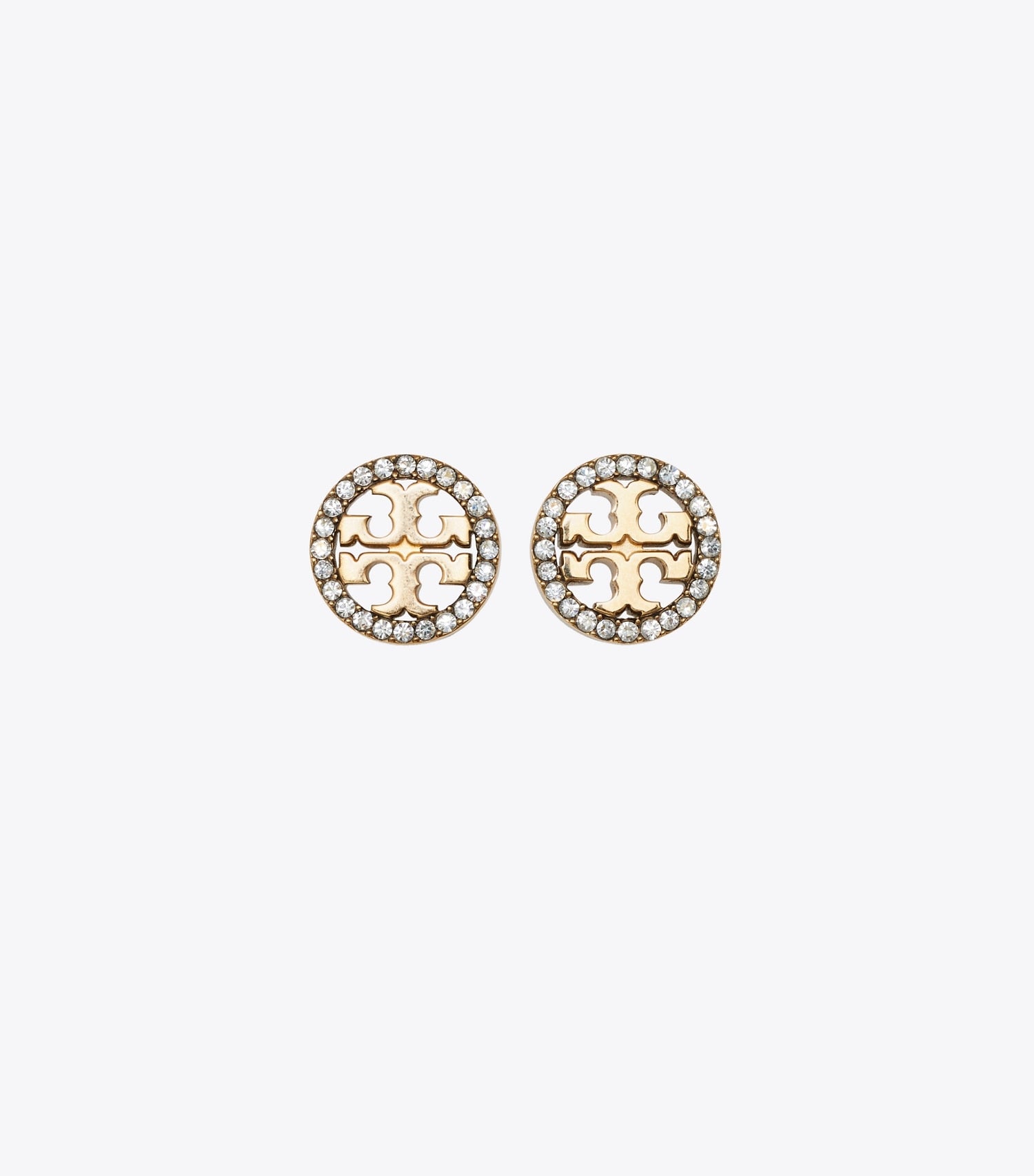 Tory Burch Icon Pavé Necklace and Earring Set - Tory Gold / Crystal