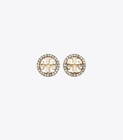 Tory Burch Icon Pavé Necklace and Earring Set - Tory Gold / Crystal