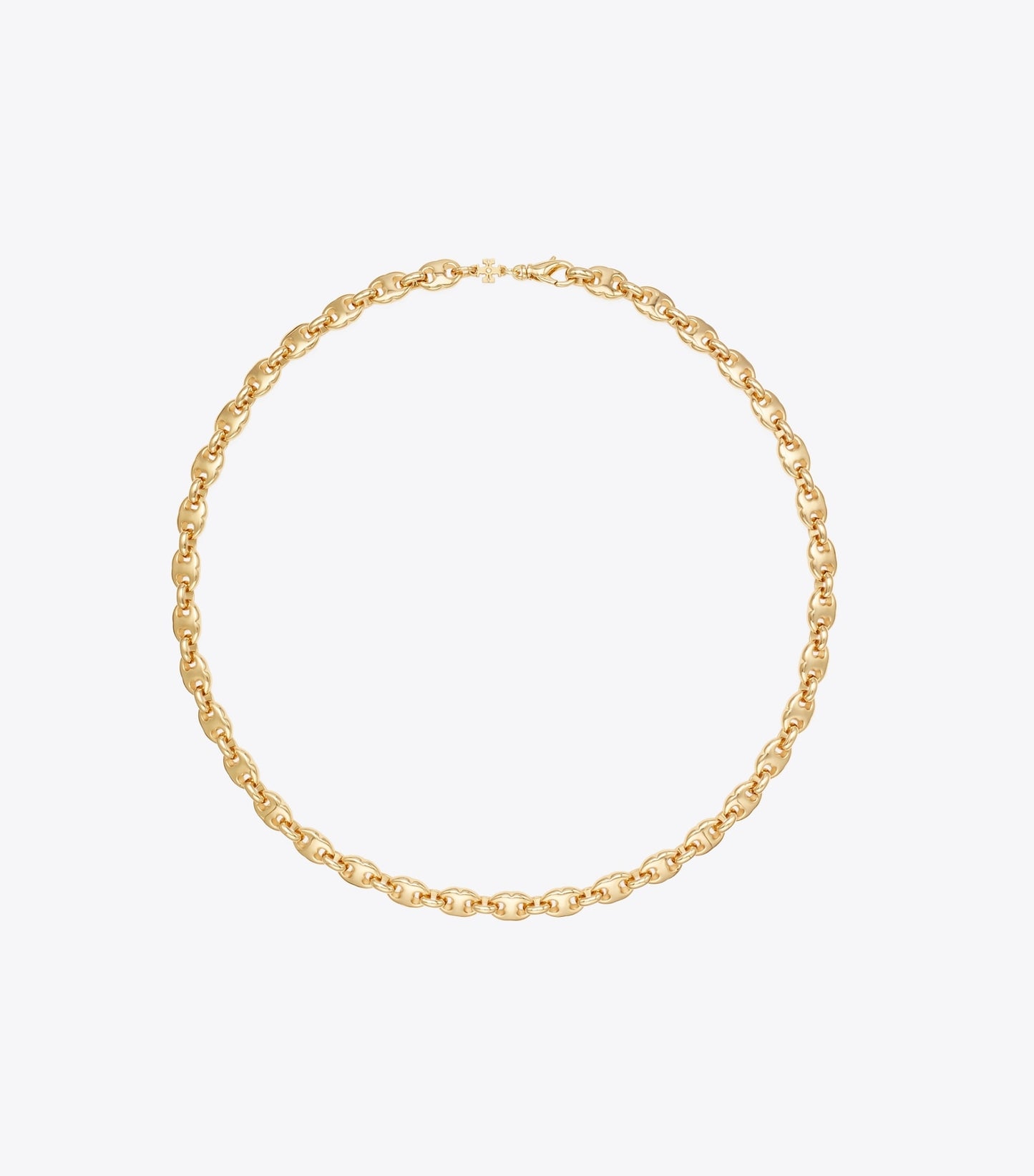 Tory Burch Gemini Link Delicate Necklace - Light Brass