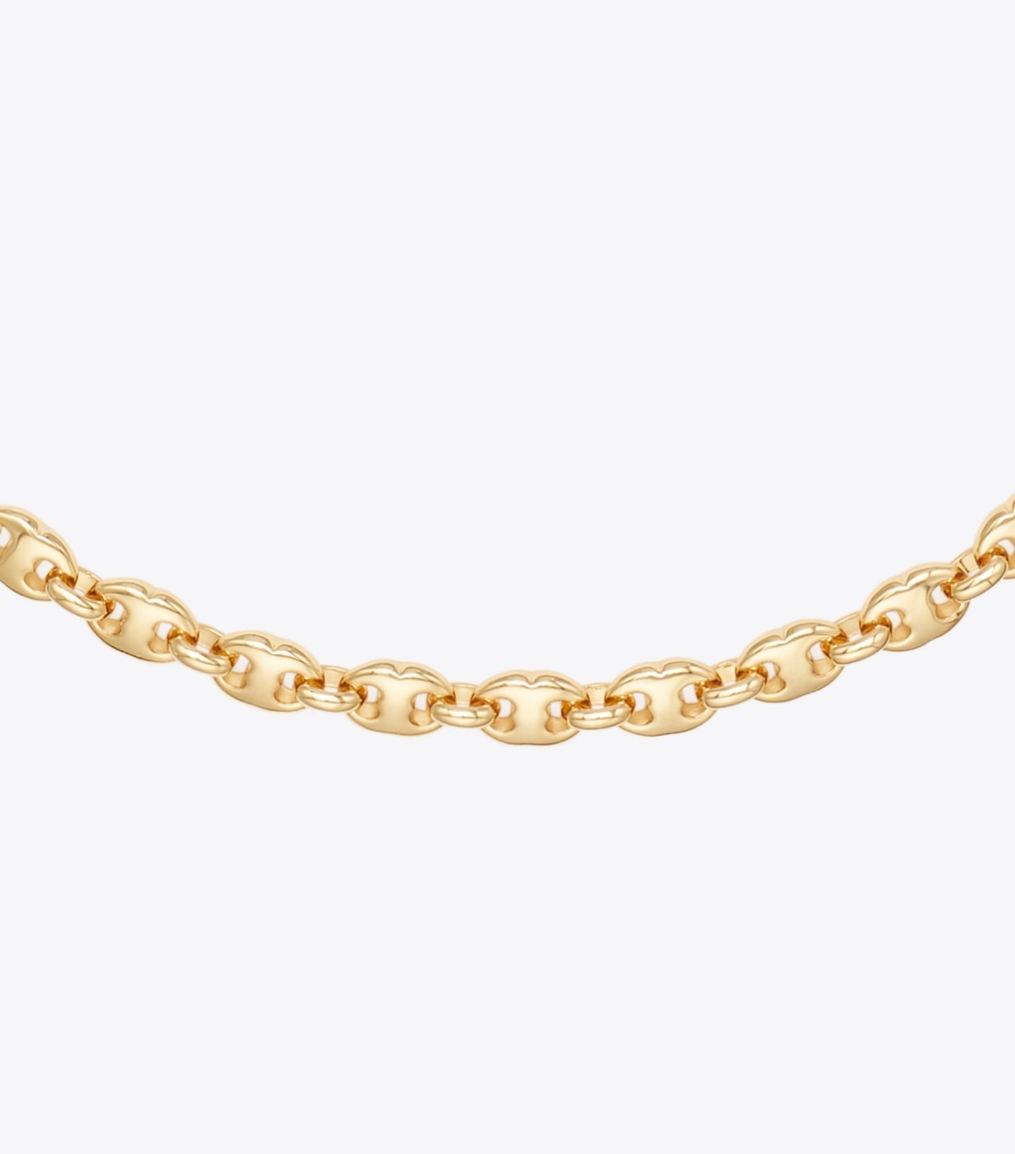 Tory Burch Gemini Link Delicate Necklace - Light Brass