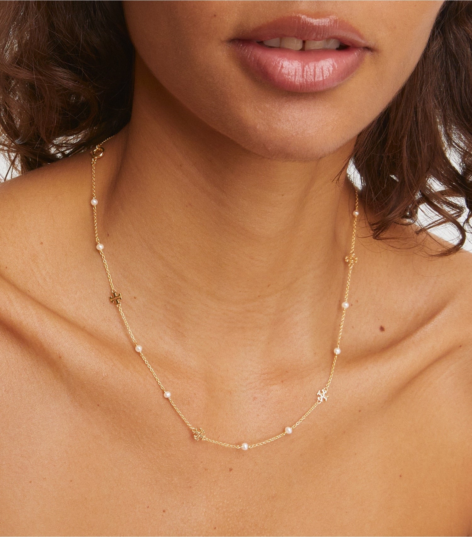 Tory Burch Moondance Pearl Necklace - Tory Gold / Pearl