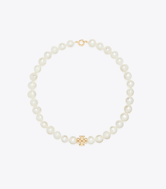 Tory Burch Moondance Pearl Necklace - Tory Gold / Cream