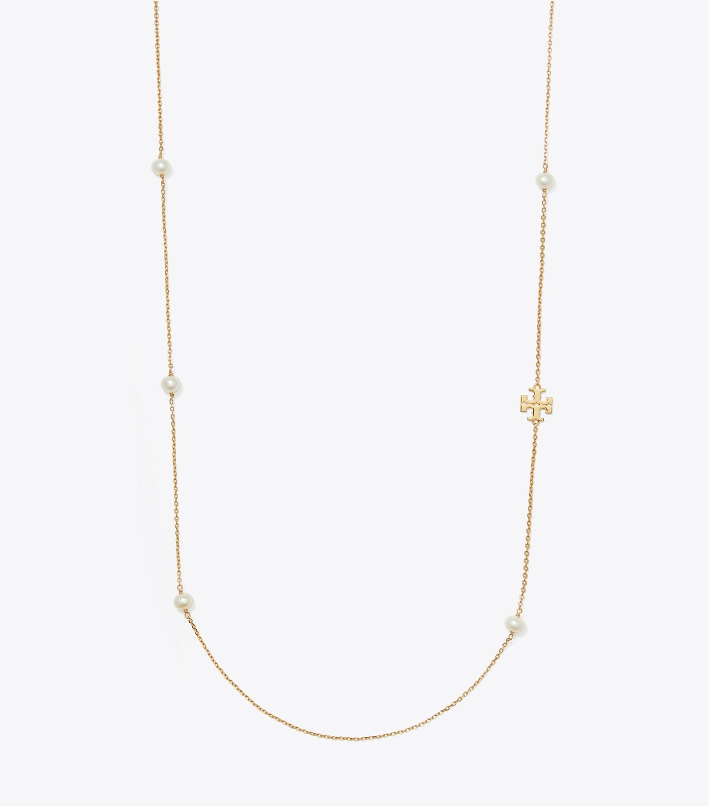 Tory Burch Moondance Long Pearl Necklace - Tory Gold / Pearl