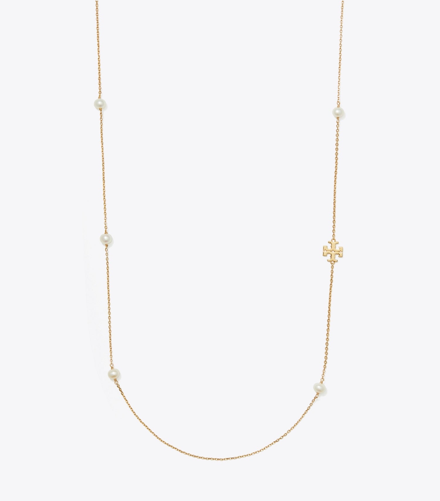 Tory Burch Moondance Long Pearl Necklace - Tory Gold / Pearl