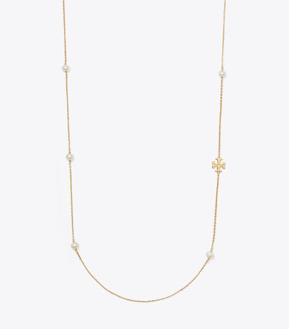 Tory Burch Moondance Long Pearl Necklace - Tory Gold / Pearl