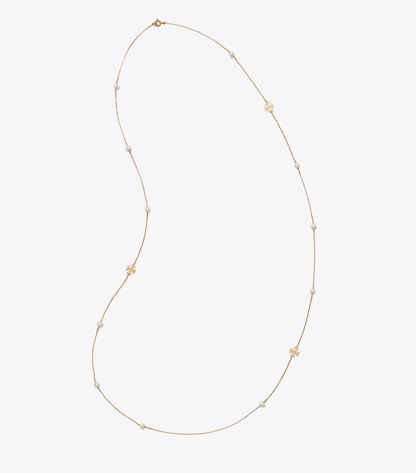 Tory Burch Moondance Long Pearl Necklace - Tory Gold / Pearl