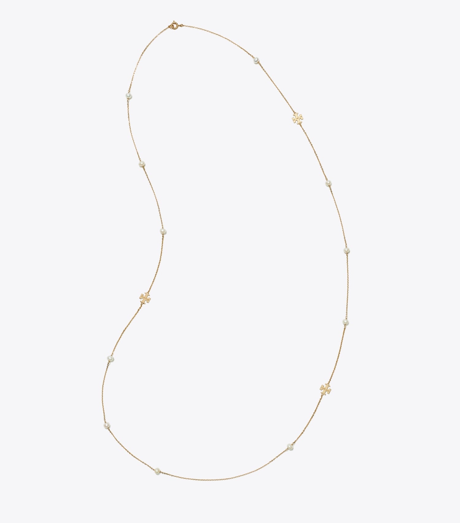 Tory Burch Moondance Long Pearl Necklace - Tory Gold / Pearl