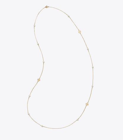Tory Burch Moondance Long Pearl Necklace - Tory Gold / Pearl