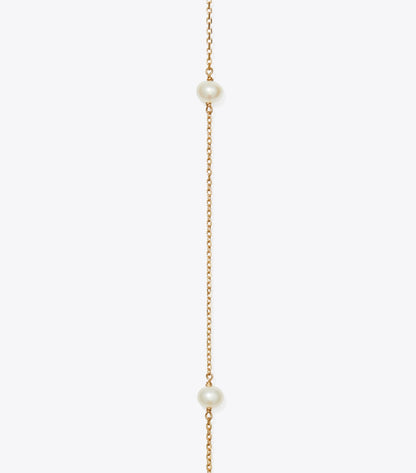 Tory Burch Moondance Long Pearl Necklace - Tory Gold / Pearl