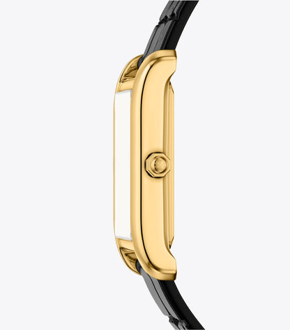 Tory Burch Slim Eleanor Watch - Ivory/Gold/Black